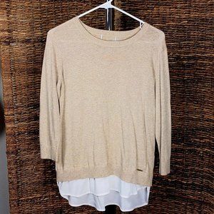 Calvin Klein Beige Layer Sweater Blouse